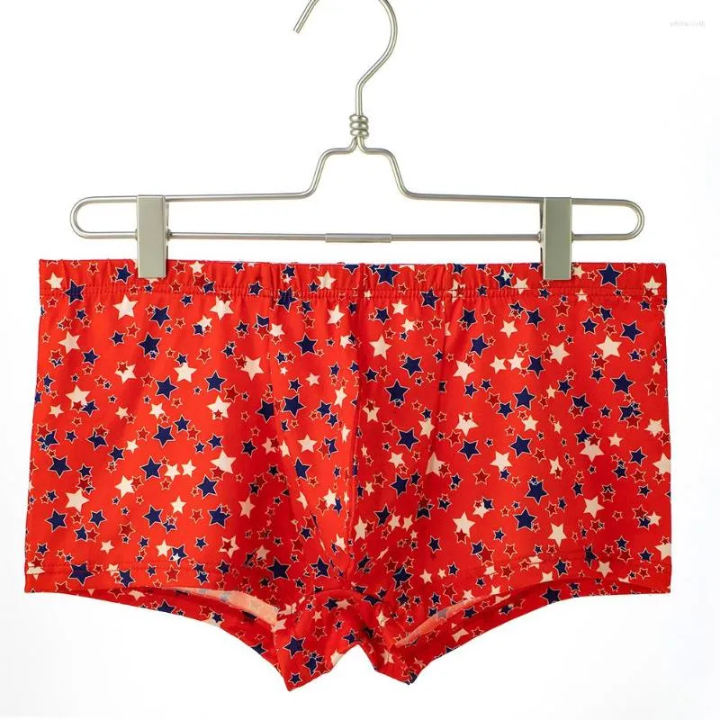 UNDUTTS Moda Erkek Boksör Kılavuzları Konforlu Yumuşak Koşu Panties Streç erkekler iç çamaşırı şortlu pantolon baskılı erkek erkekler