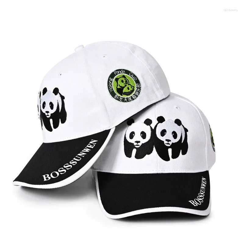 Ball Caps Lente Herfst Unisex Cartoon Panda Geborduurde Baseball Cap Voor Vrouwen Mannen Kpop Katoen Outdoor Paar Zonneklep Hoed Dames