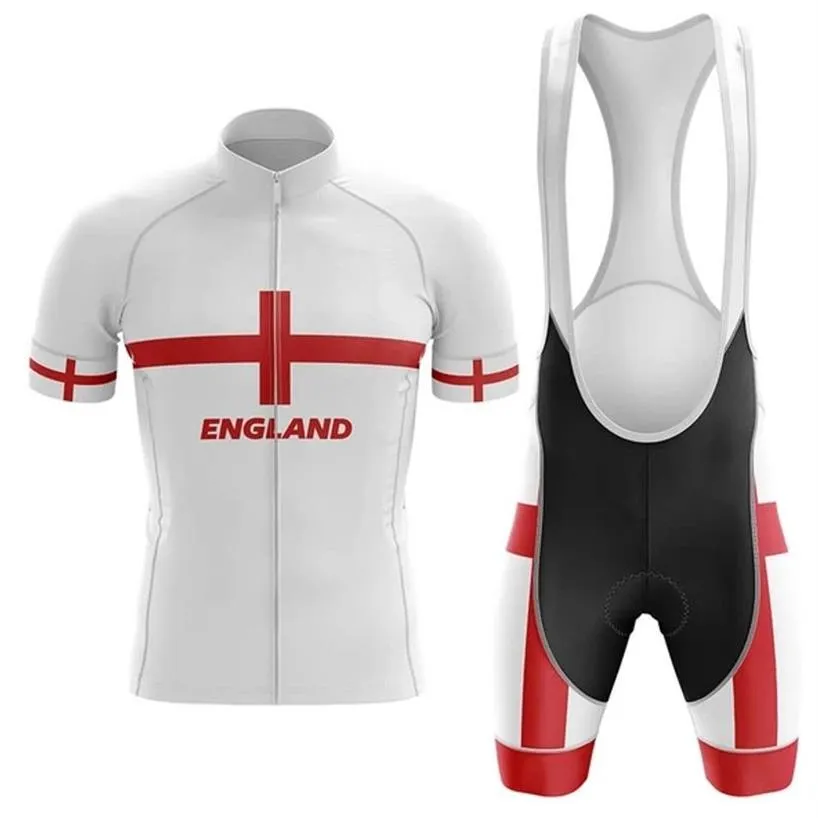 2022 England Cycling Jersey Set Summer Mountain Bike Clothing Pro Rowery Jersey Sportswear Suit Maillot Ropa Ciclismo271a