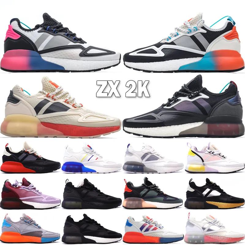 OriginalS ZX 2K Boot Men Women Running Shoes Luxury Designer White Multi Purple Pink Black Iridescent Solar Red Outdoor Sports Sneakers Size 36-45