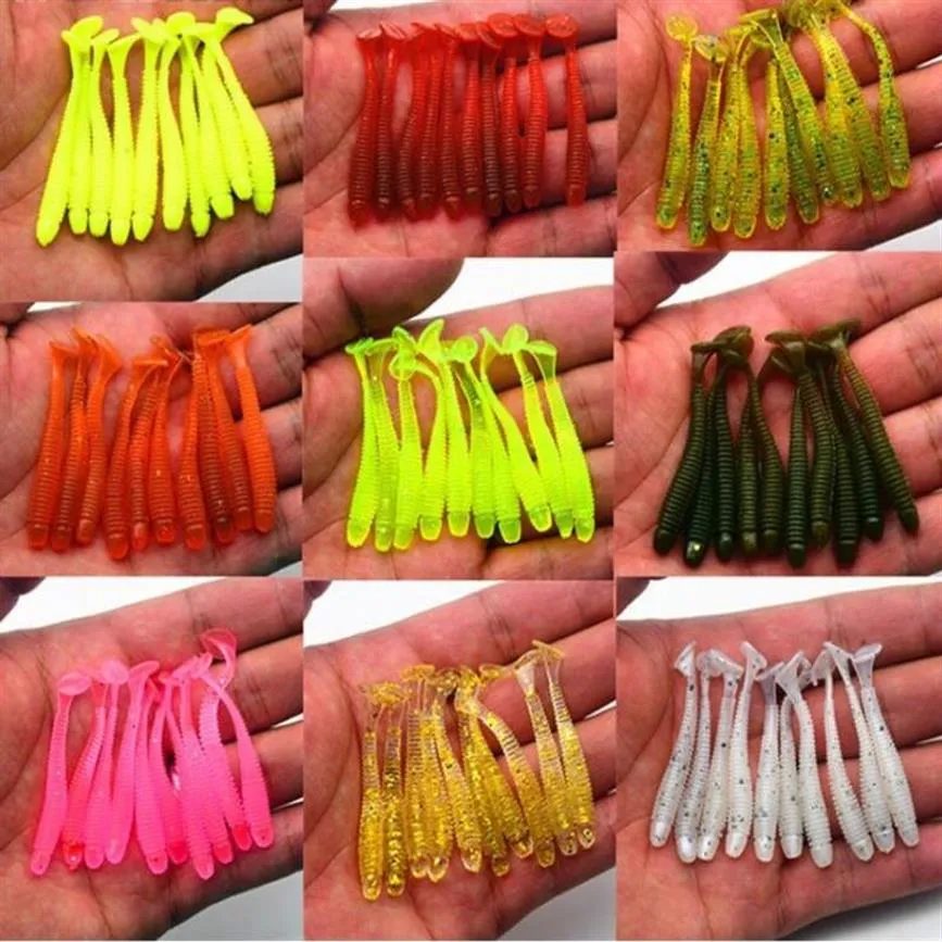 20 Pz / lotto Wobbler Jigging 5 cm 0 7g Richiamo di pesca Morbido Verme Gamberetti Jerkbait Pesce Ocean Rock richiamo basso pesce morbido odore esche morbide273n