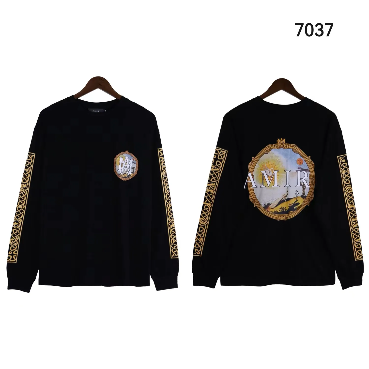 Designer Bone Lettre à capuche longue Street Street Loose Pure Coton Cotton Crewneck Hommes et femmes Le même couple porte Seri 299