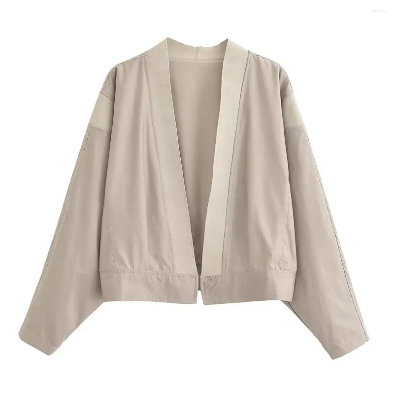 Kvinnors jackor kvinnor 2023 mode kimono bomber jacka kappa vintage långärmad cardigan lös all-match casual kvinnlig ytterkläder chic toppar
