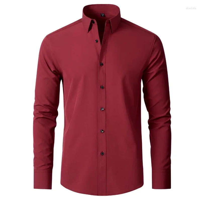 Camisas casuais masculinas primavera camisa social fino vestido de negócios masculino manga longa formal elegante blusas topos plus size 5xl 6xl