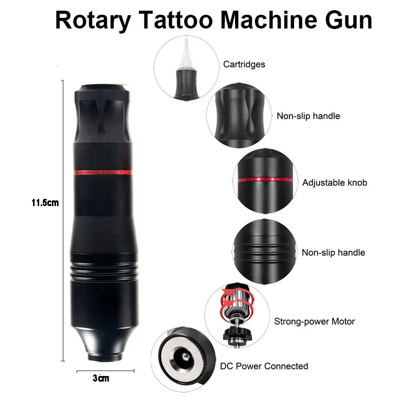 Tattoo Machine Pen Powerful Rocket Rotary Permanent Makeup Motor Needle Catrones For Artists 231121