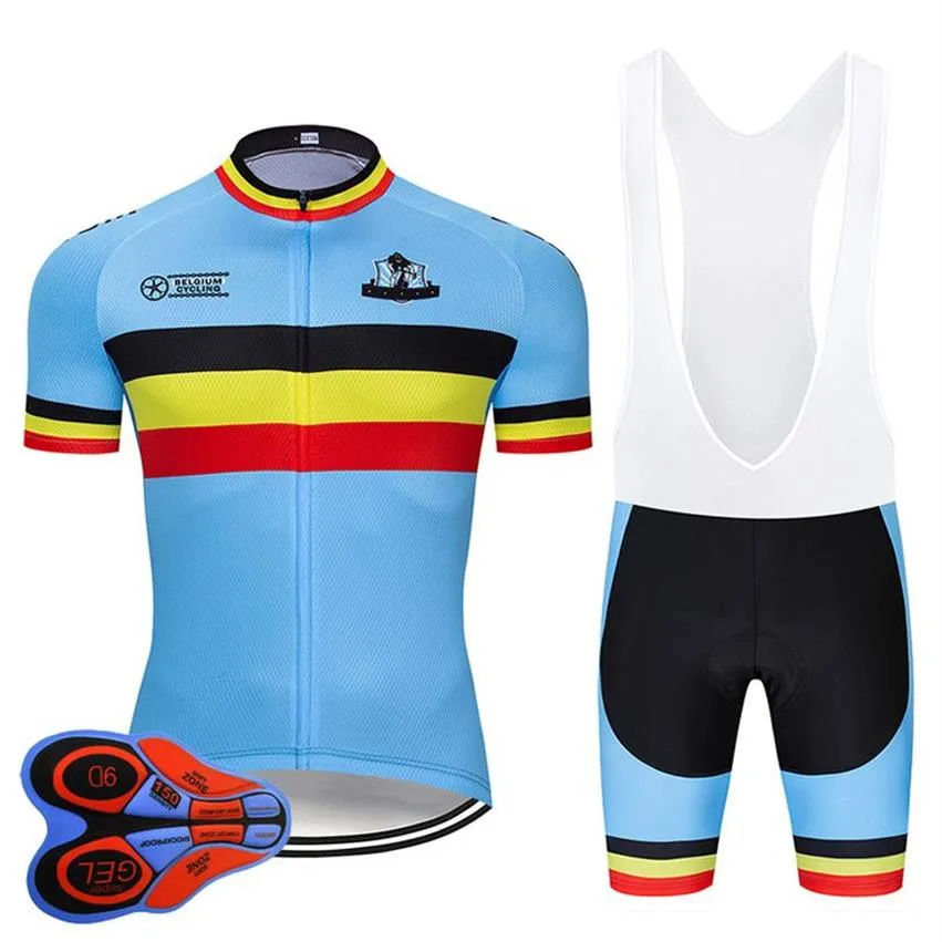 Moxilyn 2020 Belgium Cycling Jersey Set MTB Uniform Bike Clothing Breathable Bicycle Clothes Wear Men's Short Maillot Culotte279I