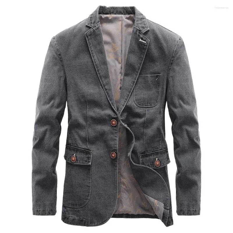 Abiti da uomo Giacca per il tempo libero Uomo Denim Abito da uomo Capispalla Jean Cappotto casual Taglie forti 4XL MY253