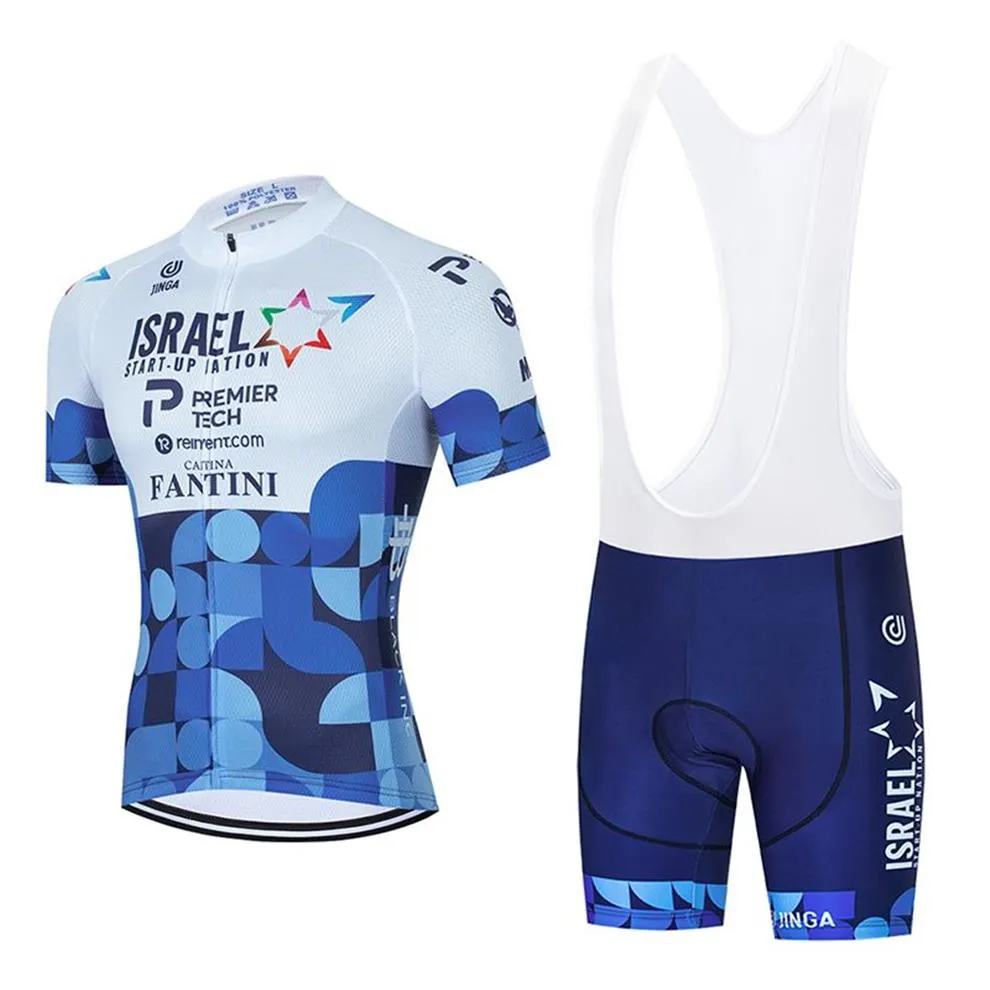 2022 ISRAELE ciclismo Jersey Bike Pantaloni Set 19D Ropa Uomo Estate Quick Dry Pro CICLISMO Camicie CORTO Maillot Culotte wear297n