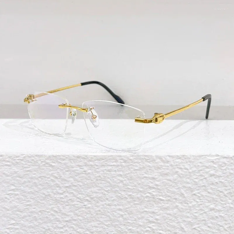 Rimless Titanium Gold Frames Pure Titanium Rimless Glasses Frames