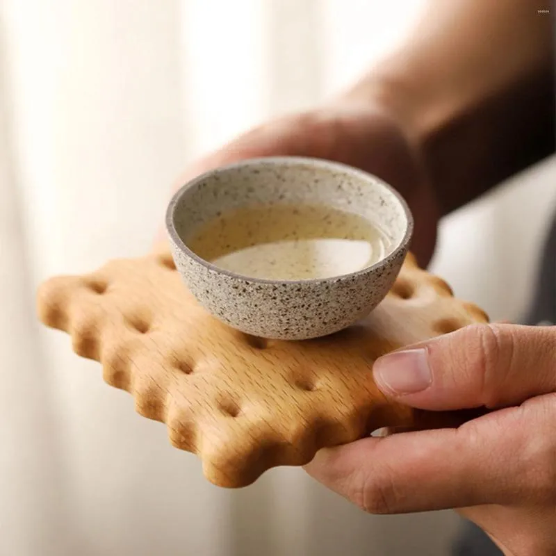 Tafelmatten Massief houten pad Potmat Isolatie Stam Creatieve eetset voor 2 personen onder 100 kurken keuken