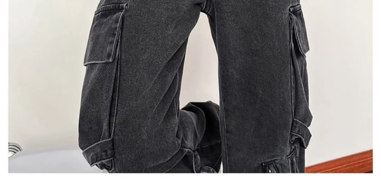 Women's Men's Y2k Clothes Jeans Clothing Cargo Pant Wide Leg