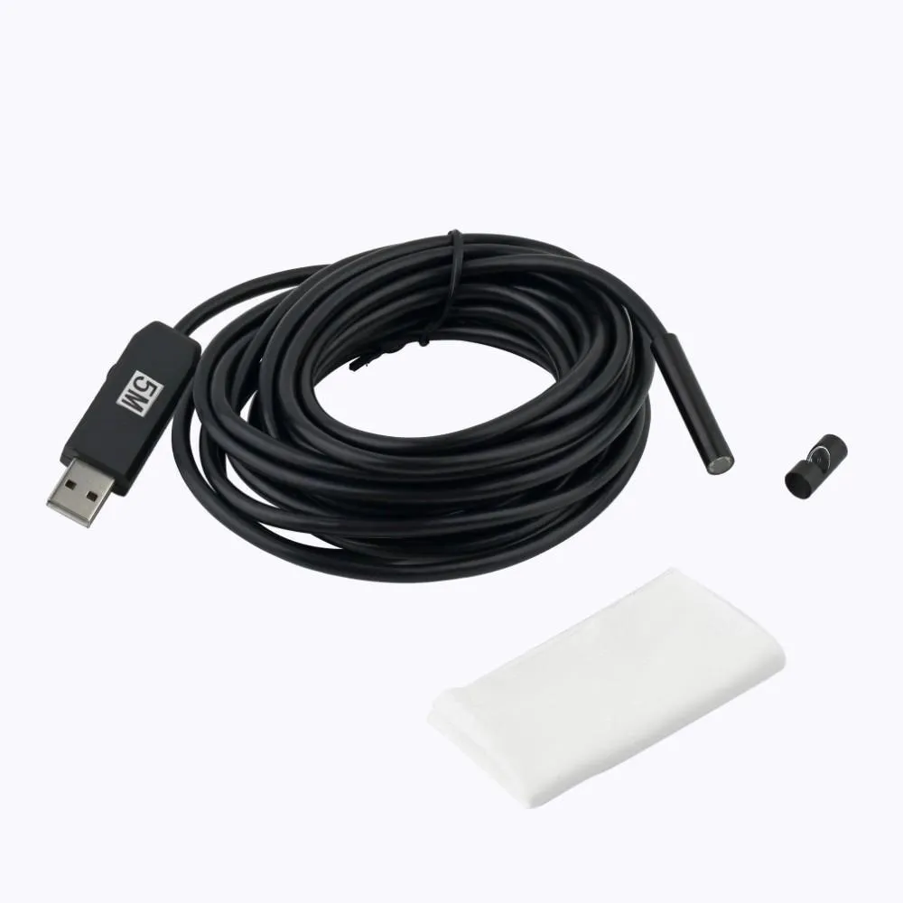 Muayene Kameraları 5m 6 LED USB Su Geçirmez Endoskop Borescope Video Kamera 7mm En Yeni 8 Damla Teslimat Güvenliği Gözetim DHHZ5