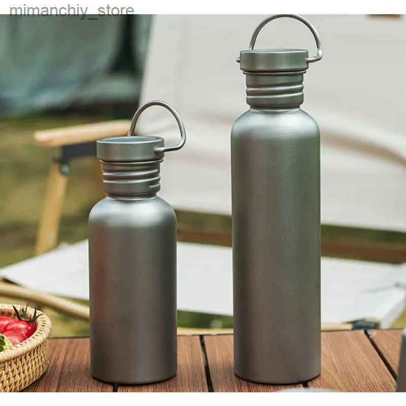 water bottle 500ml-1000ml Titanium Water Bott Titanium Cup Outdoor Camping Supplies Tourism Sports Water Bott Drink Bott Q231122