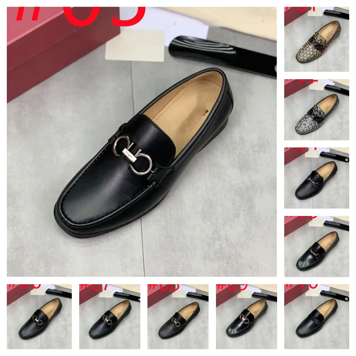 13 Style Designer Dress shoes Men Wedding or Party Genuine Leather Shoe Luxurious cow leather wedges Ideal Business shoes slip-on shoes size 38-45