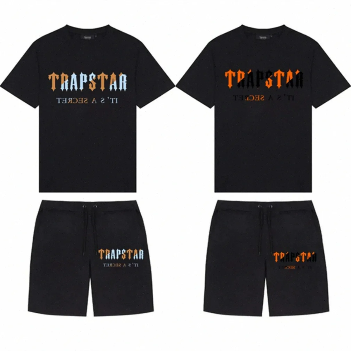 Homens feminino trapstar rastrear camisetas camisetas camisetas para homens impressão gráfica de manga curta camiseta designer de verão