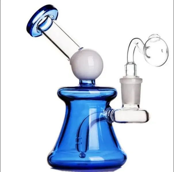 Hockahs Mini Dab Rigs Downstem Perc Water Bongs Heady Glass Waterpipes 흡연 워터피 독특한 오일 봉은 14mm 보울