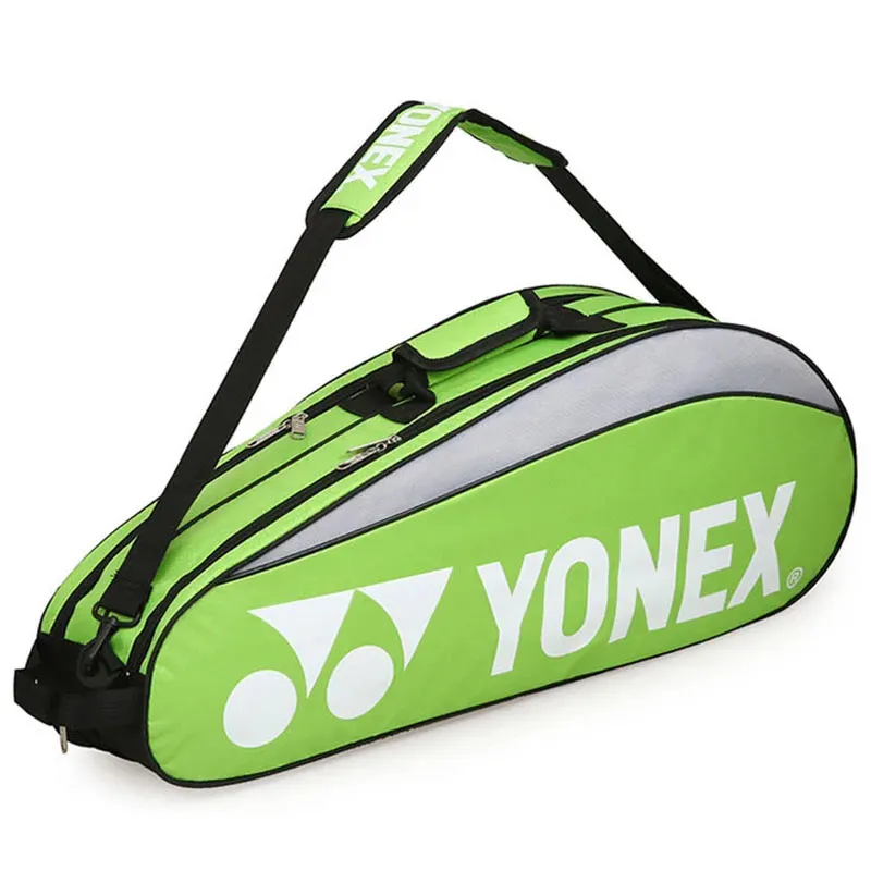 Sac De Sport 3 Raquettes Avec Compartiment à Chaussures - Imperméable - Taille Unique - Couleur Café/Blanc