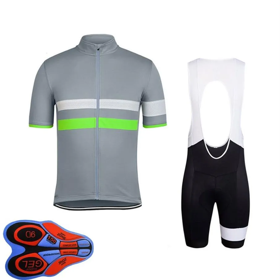 Pantaloncini con bretelle in maglia a maniche corte da ciclismo da uomo traspiranti Team RAPHA Set Abbigliamento da corsa su strada estivo Uniforme da bicicletta sportiva S187D