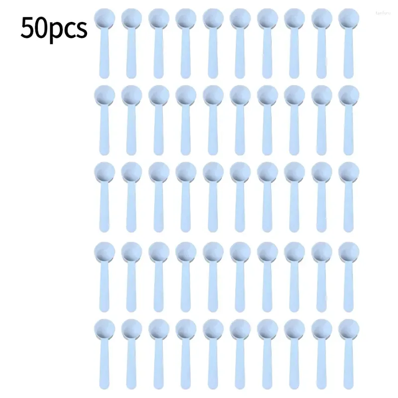 Meetinstrumenten Plastic Wit Bakken Keuken 5g Lepel Poeder 50/100 st Lepels Voedsel Gram Schaal