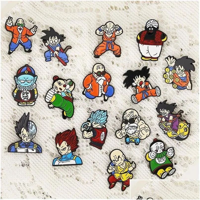 Épingles, broches broches broches films mignons jeux émail dur recueillir métal dessin animé broche sac à dos chapeau sac collier revers badges femmes fas dhlqr