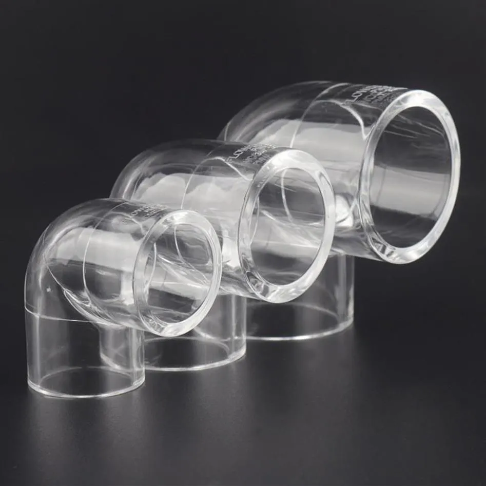 Équipements d'arrosage 10pcs 90 ° connecteur de coude acrylique raccords de tuyaux transparents connecteurs d'eau d'aquarium tube en plexiglas transparent 278c