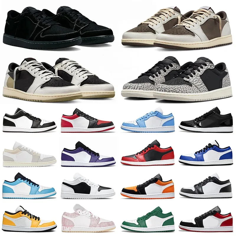 Jumpman 1 Low Traviss Basketballschuhe Herren Damen Große Größe US 13 1S Golf Olive Black Phantom Chicago Doernbecher J1 Fierce Pink Reverse Mocha Ice Blue Turnschuhe S