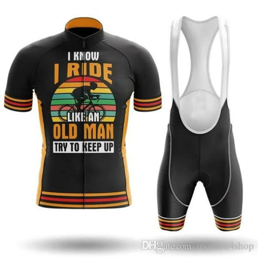 Funny Old Man Cycling Jersey Set Men's Bike Clothing, MTB Mountain Bike  Kit, Ropa Ciclismo Maillot Short Sleeve Cycle Outfit
