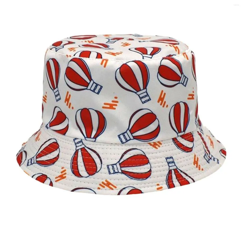 Printed Wide Brim Fish Print Bucket Hat For Men And Women Double