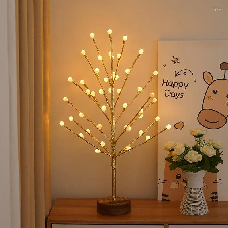 Table Lamps Cracked Pearl Tree Lamp LED Christmas Party Decoration Landscape Luminous Interior Home