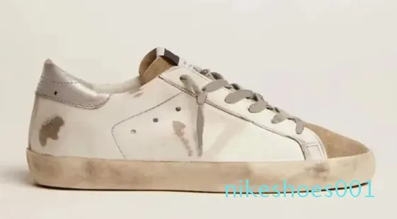 Zapatillas de deporte de diseñador de alta calidad para mujer, zapatos de vestir Super Star, marca de lentejuelas doradas, zapato informal clásico blanco Do-old Dirty CanvasMan