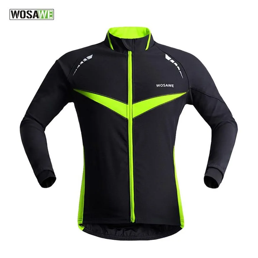 Whole-2015 Nuova giacca termica professionale da ciclismo Giacca sportiva da corsa invernale Uomo Donna Alta qualità WOSAWE 2 colori BC266313K