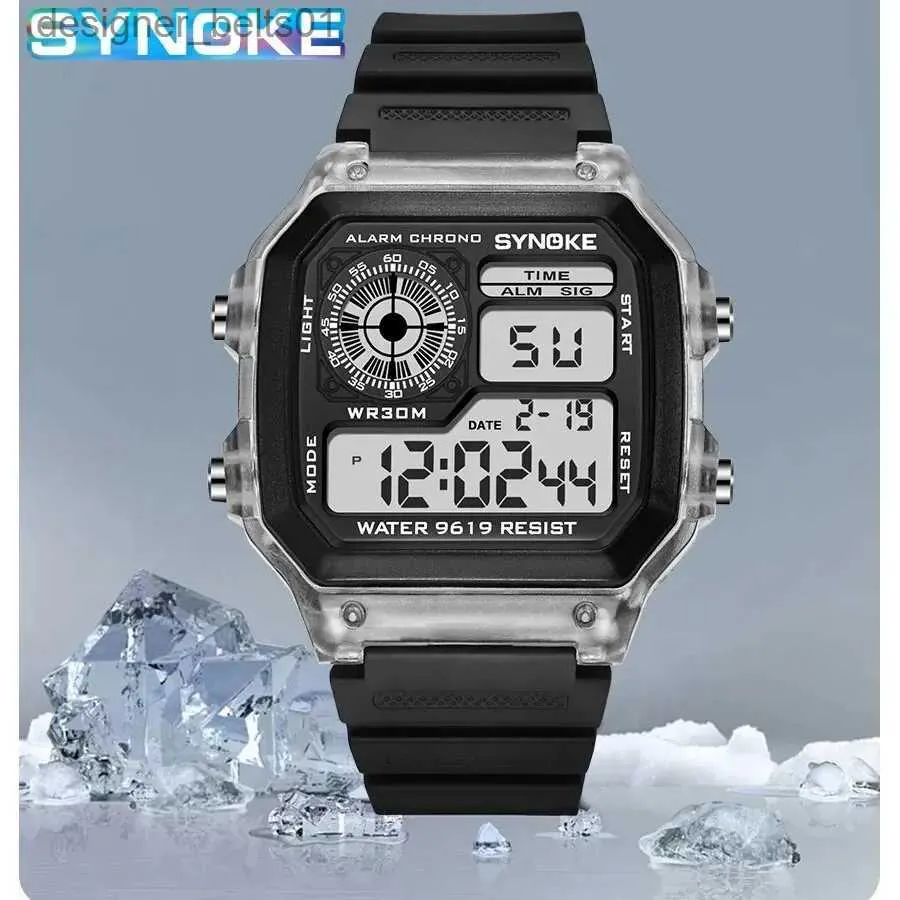 Другие часы SYNOKE Digital es Мужские спортивные светящиеся многофункциональные водонепроницаемые часы с хронографом на запястье для улицы и бега Student Seven LightsL231122