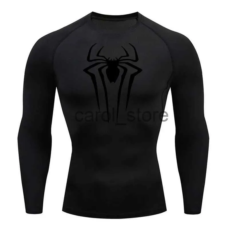 Camisetas para hombres Camisa de compresión Camiseta para hombres Manga larga Top negro Fitness Protector solar Segunda piel Secado rápido Transpirable Camiseta larga casual 4XL J231121