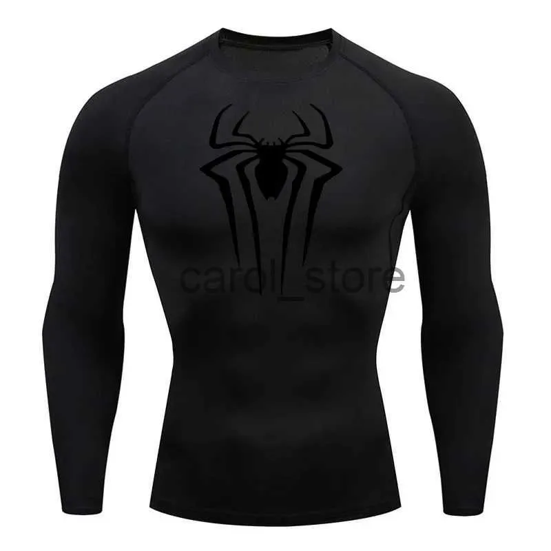 Herr t-shirts komprimering skjorta mäns t-shirt långärmad svart topp fitness solskyddsmedel andra hud snabb torr andas casual lång t-shirt 4xl j231121