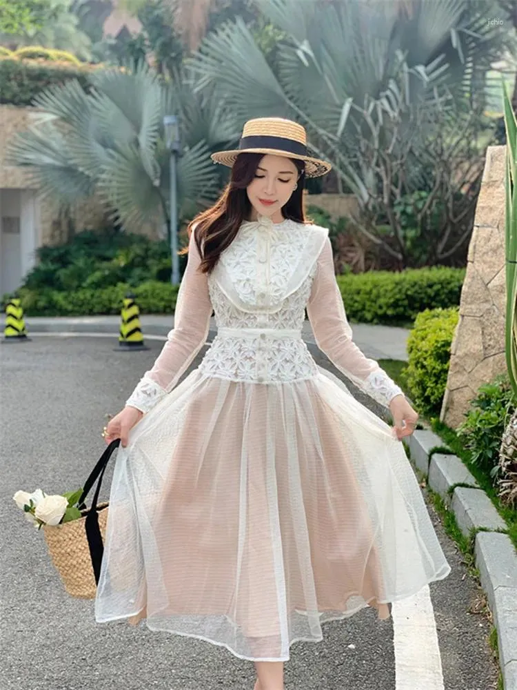 Casual Dresses For Women Lace Embroidery Mesh Long... From Join3, $49.61 In  Bulk