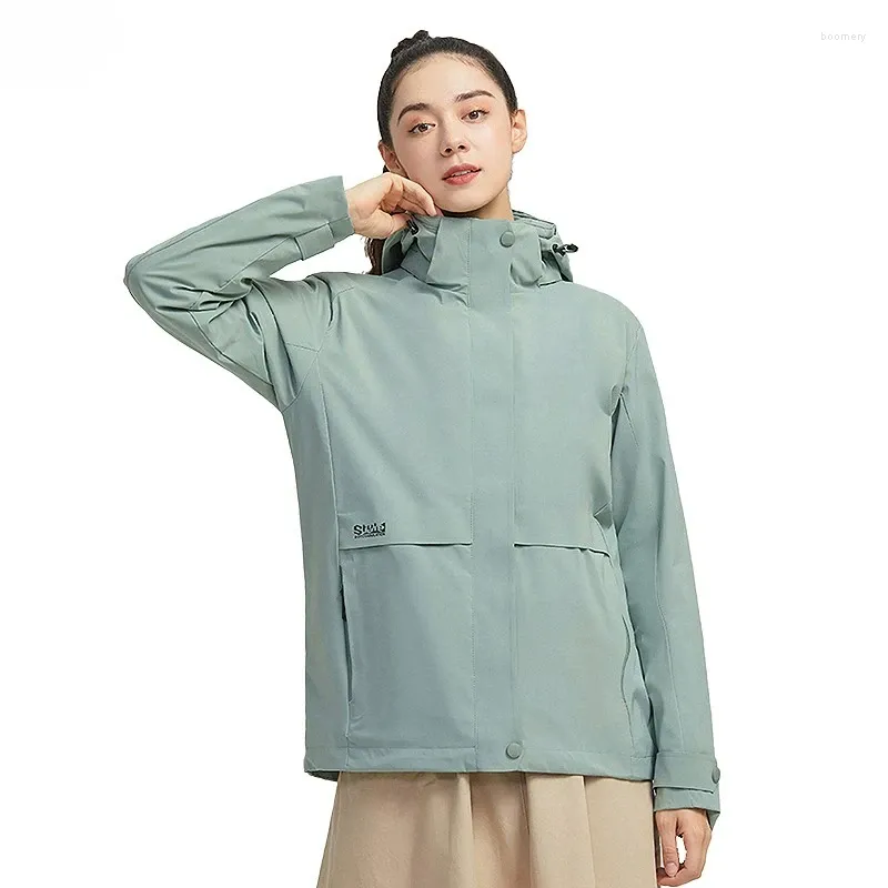 Women's Trench Coats Arazooyi Winter Fleece Jackets Women 3 In 1 Waterproof Warm Windbreaker Hiking Camping Skiing Raincoat Outdoor