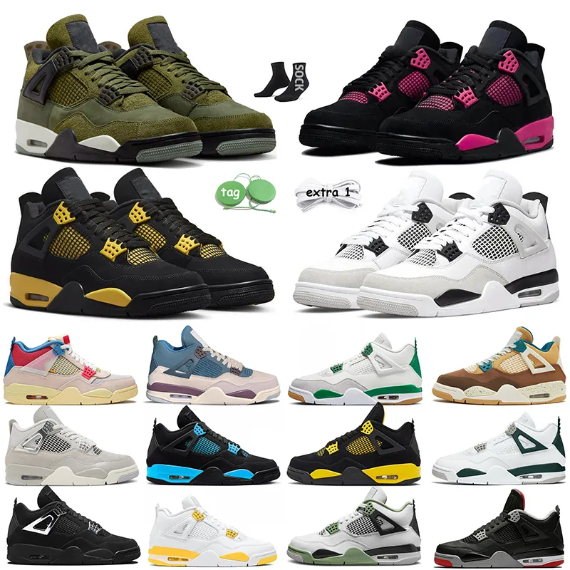 Black Cat 4s 4e Basketball Shoes Big Size 13 Unions Sail Golden Thunder  Pine Green Seafoam Medium Olive University Blue Sports Sneakers For Men And  Women From Trainers01, $34.65 | DHgate.Com