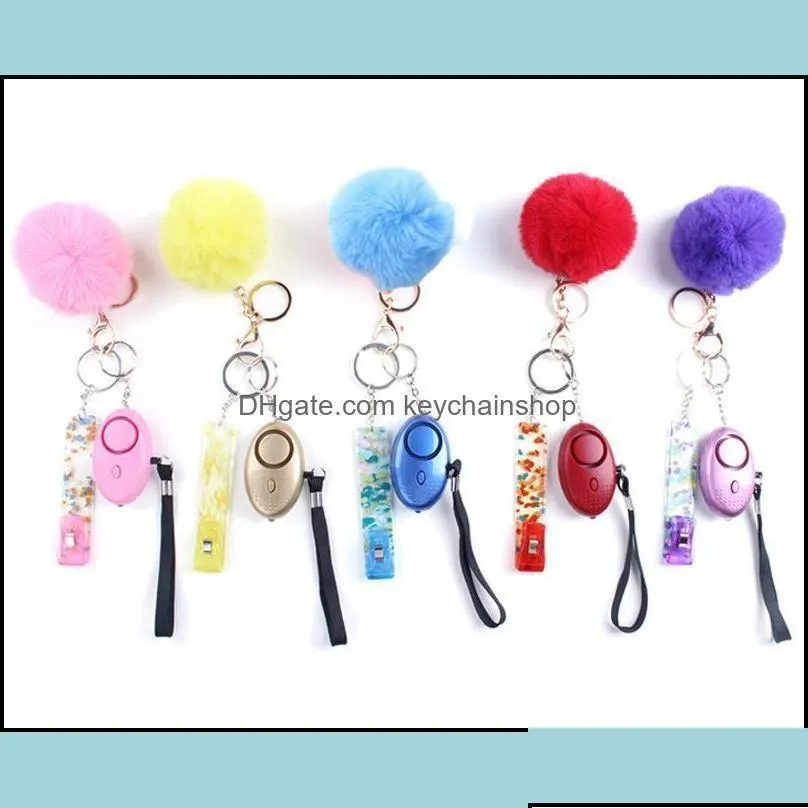 Key Rings Key Rings Card Grabber Household Self Defense Keychains Women Fashion Cute Credit Cards Pler Pompom Acrylic Debit Bank Keyc Dhgvx