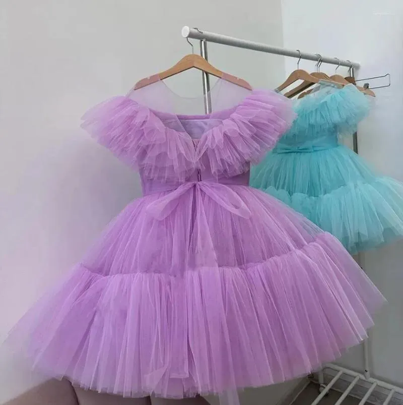 Vestidos de menina vestido de flor inchado em camadas tutu bebê vestido de natal criança festa de aniversário espartilho tamanho traseiro 1-14t