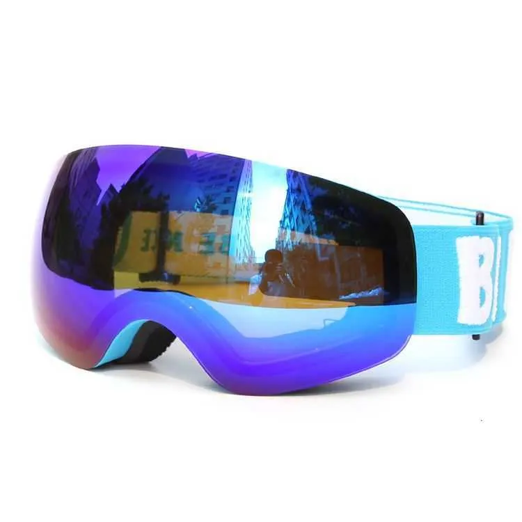 Lunettes de ski pour garçons et filles, double couche, anti-buée, coupe-vent, escalade, grande surface sphérique, peut être collée au ski de myopie