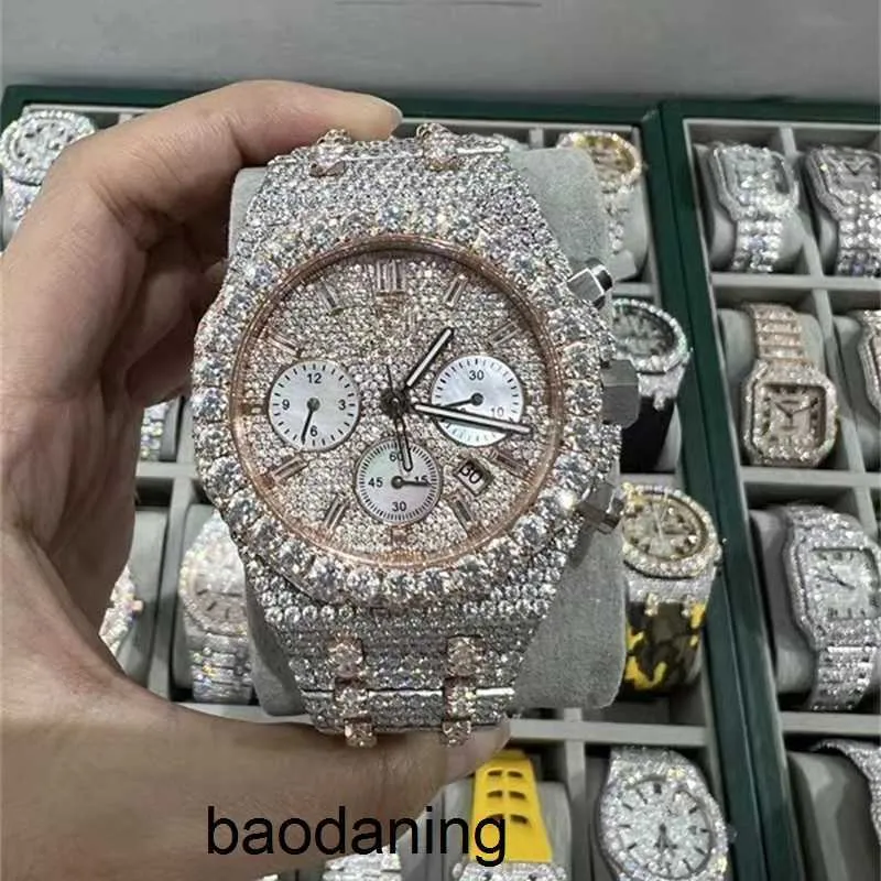 För Watch AP Luxury Men Herr Mens Designer Movement Watches High Quality Diamond Moissanite Montre Iced Out Automatic Men's Luxe Luxurys i62 Cy