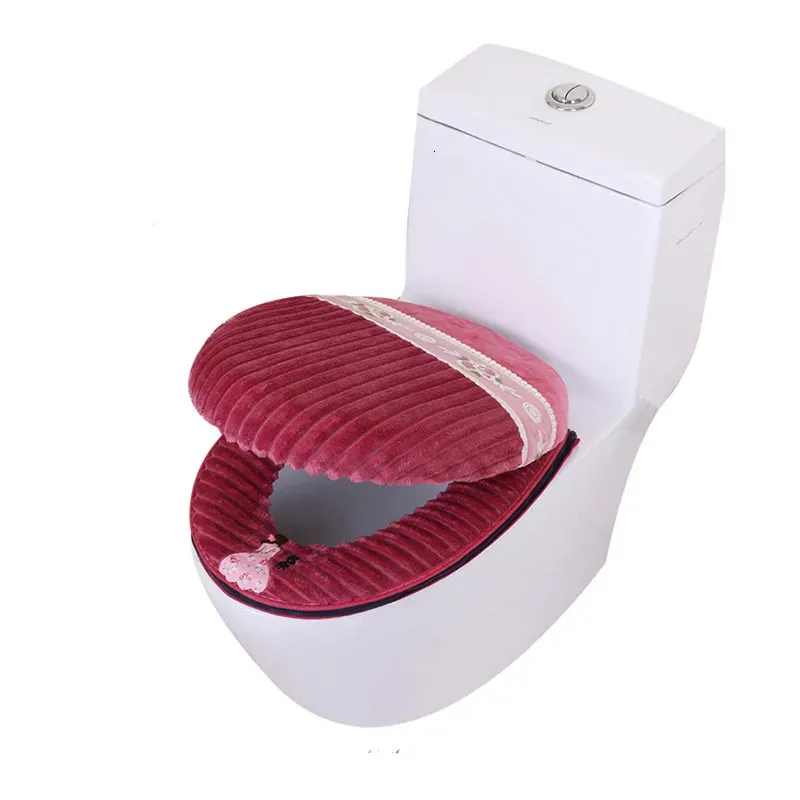  Toilet Seat Cover,Bathroom Soft Thicker Warmer with