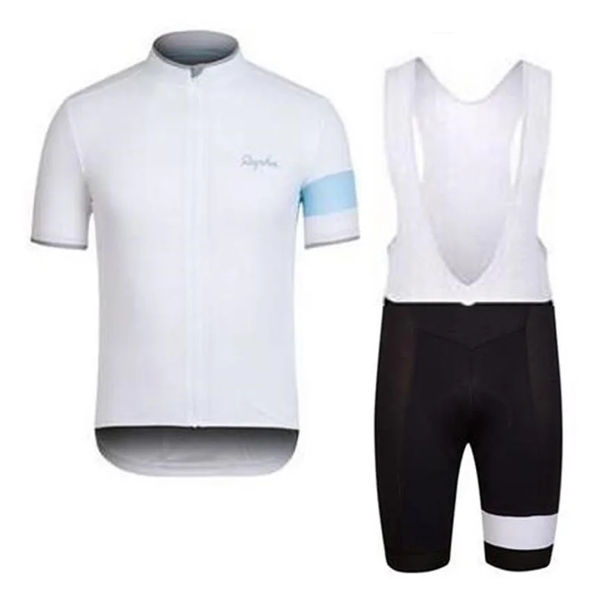 Pantaloncini con bretelle in jersey a maniche corte da ciclismo della squadra RAPHA set Abbigliamento da bicicletta traspirante ad asciugatura rapida da uomo estivo U11708182f