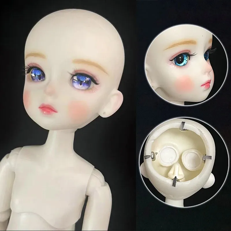 Dolls 1 6 Bjd Makeup Doll Head 30CM Mechanical Joint Body DIY Kids