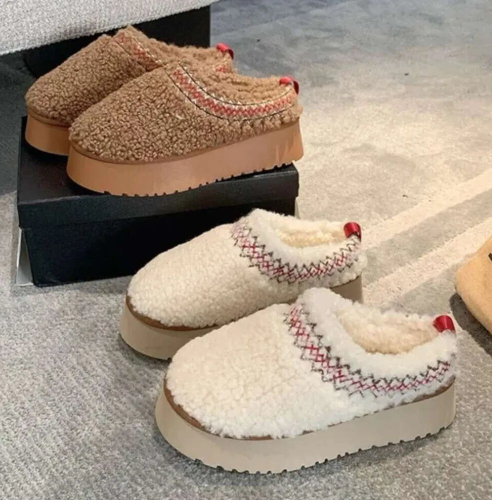 Zapatilla de lana Sherpa esponjosa Tazz trenza desgastes Mulas ugglie-t Tasman Zapatillas Castaño con lana Diapositivas de piel Mujer Ultra Mini Bota de plataforma Zapatos sin cordones brwe UGGsity