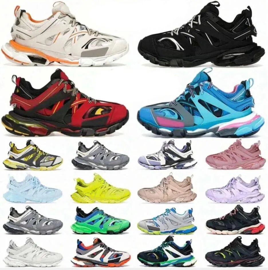 Balenciagas LM Track Sneakers Triple Black/White Black Leather Sneakers