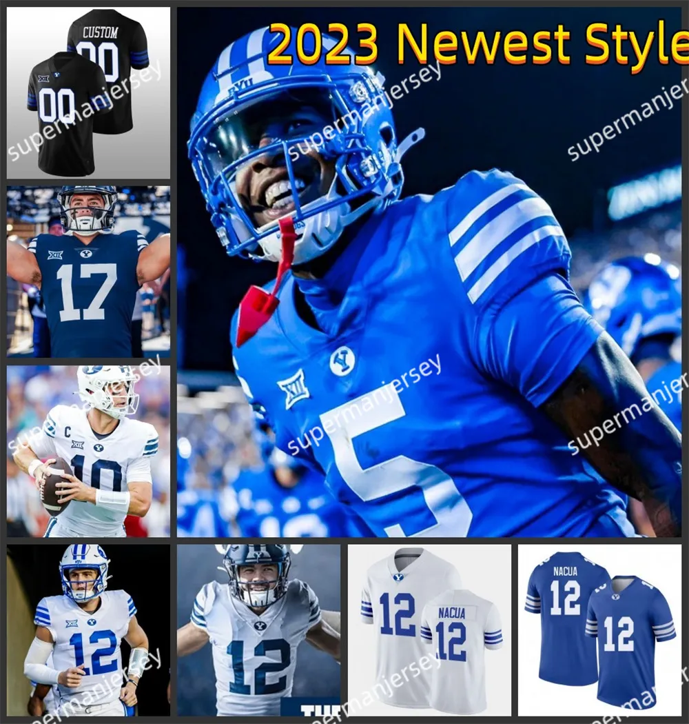 Dayan Ghanwoloku BYU Cougars Football Jersey Custom Zach Wilson, Austin  Kafentzis, Tyson Williams Taysom Hill BYU Jerseys Stitched