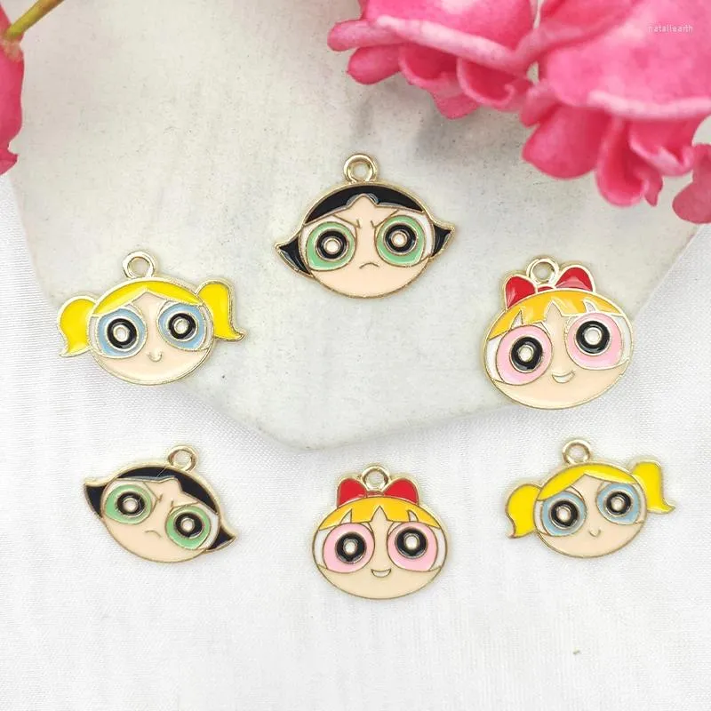 Charmes 10 pièces alliage charme classique dessin animé personnage boucles d'oreilles pendentif bracelet à bricoler soi-même collier bijoux accessoires résine