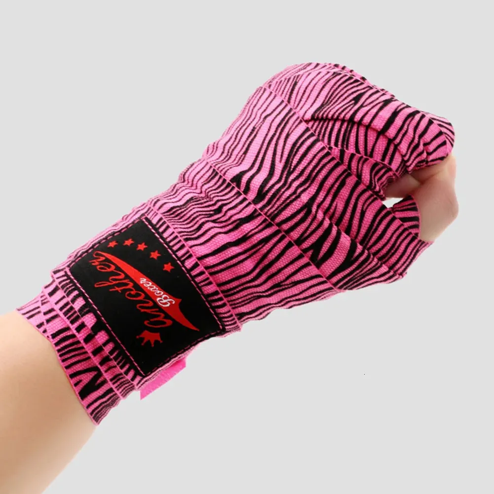 Skyddsutrustning 3 5M Boxning Hand Wraps Elastic Kickboxing Wrap Breattable Muay Thai Bandage Printing for Fitness Training 231122