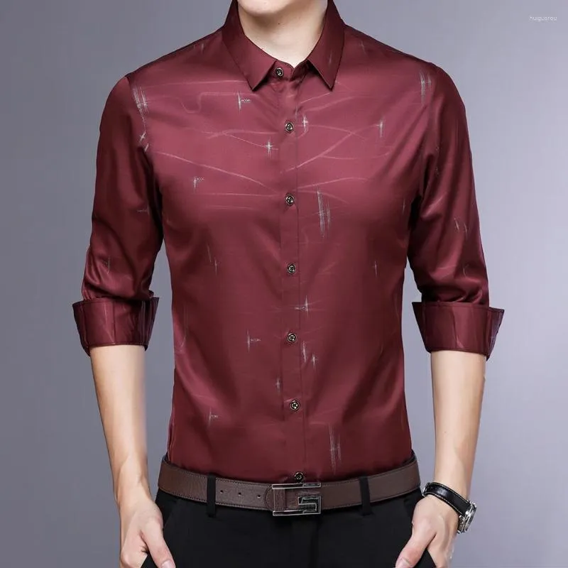 Camisas casuais masculinas 2023 marca designer listrado homens para roupas masculinas moda coreana camisa de manga longa vestido de luxo roupas jérsei 137